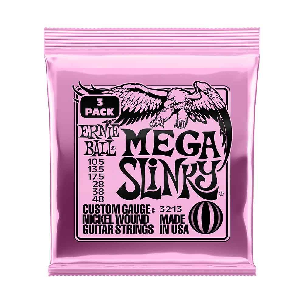 Ernie Ball Mega Slinky 3213 鎳纏繞 電吉他套弦 (3件組) 10.5-48