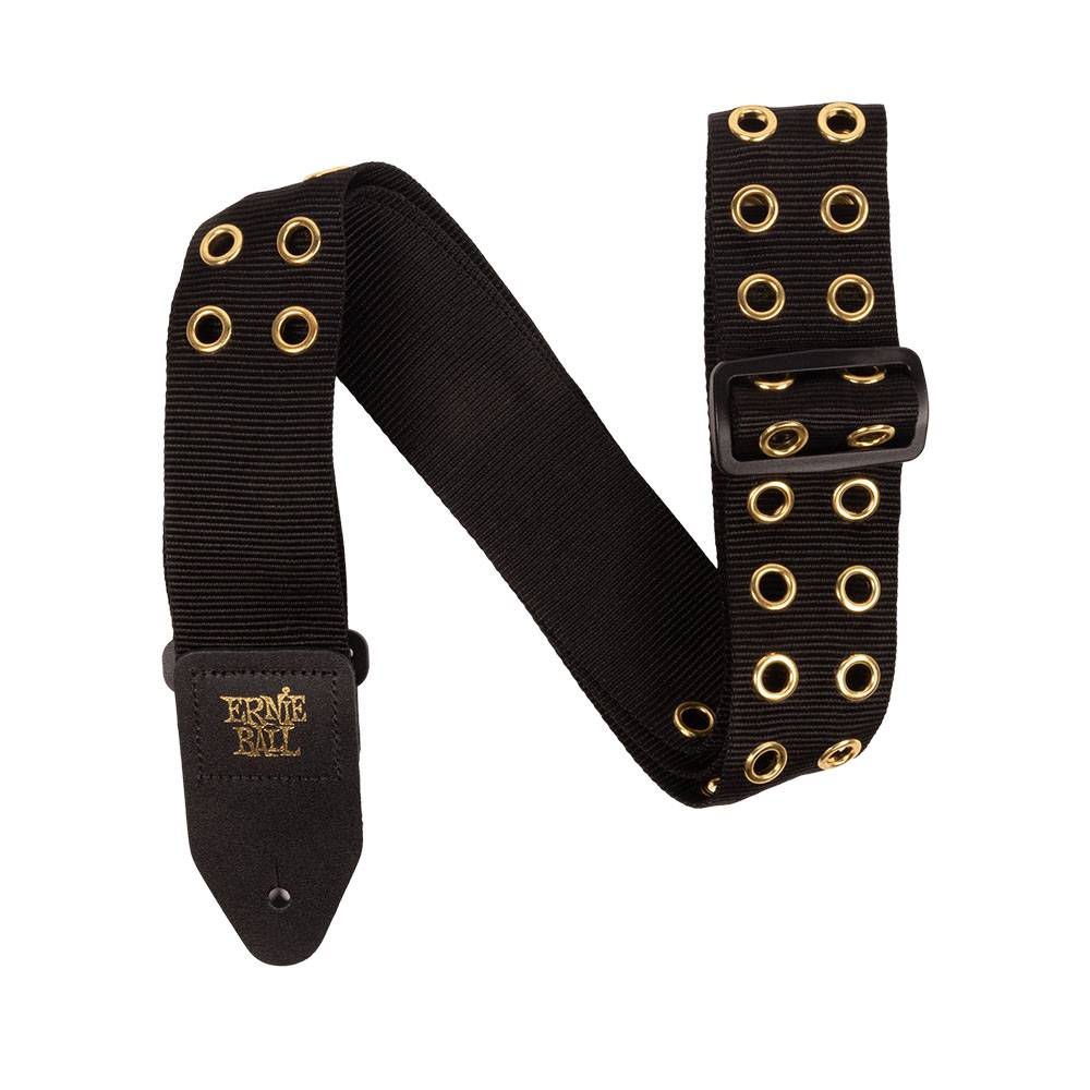 Ernie Ball Premium Strap - Hole Lotta Metal Gold 5398 背帶