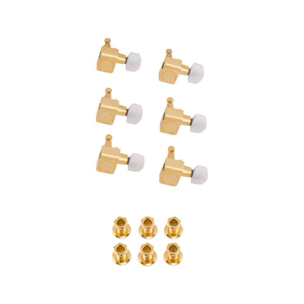 Fender Deluxe Cast/Sealed Guitar Tuning Machines With Pearl Buttons Set 調音旋鈕