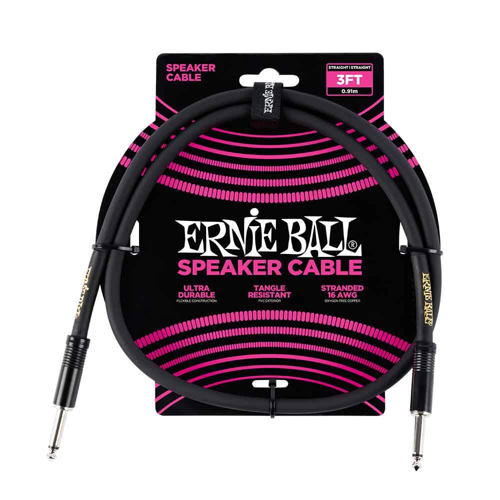 Ernie Ball Classic Speaker Cable - Black 3ft 6071 喇叭線