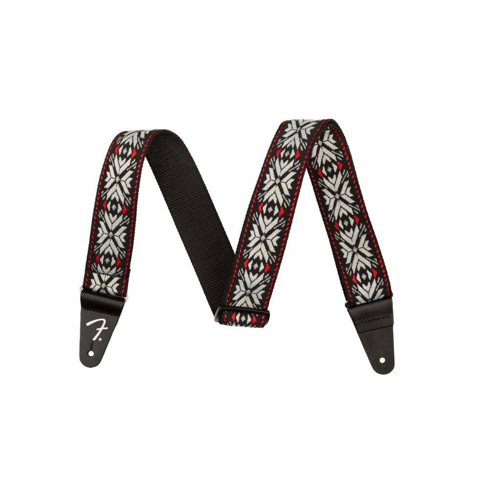 Fender Pasadena Woven Straps Red Snowflake 背帶