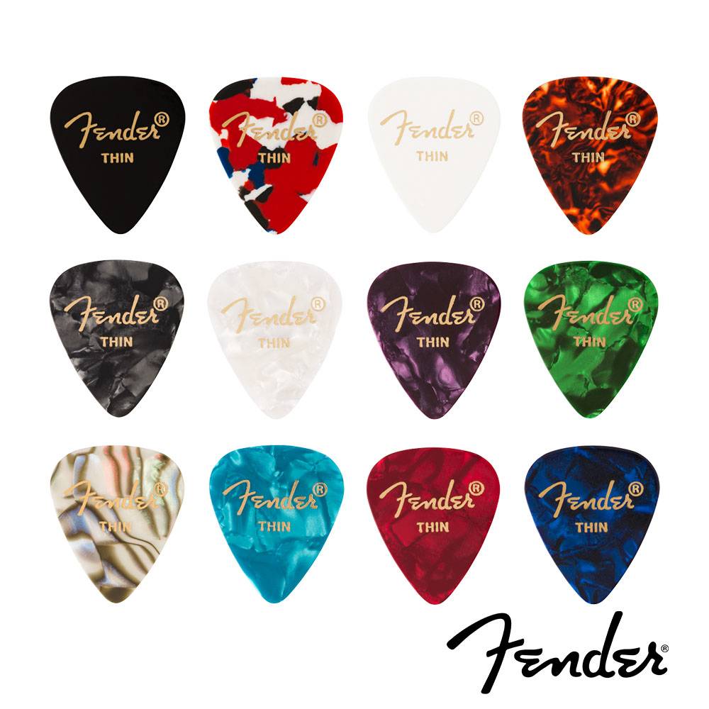 Fender Celluloid Medley 351 Shape 匹克(12入組)