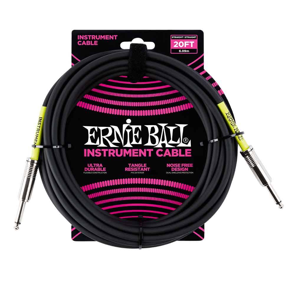 Ernie Ball Classic Instrument Cable Straight/Straight 20ft - Black 6046 樂器導線