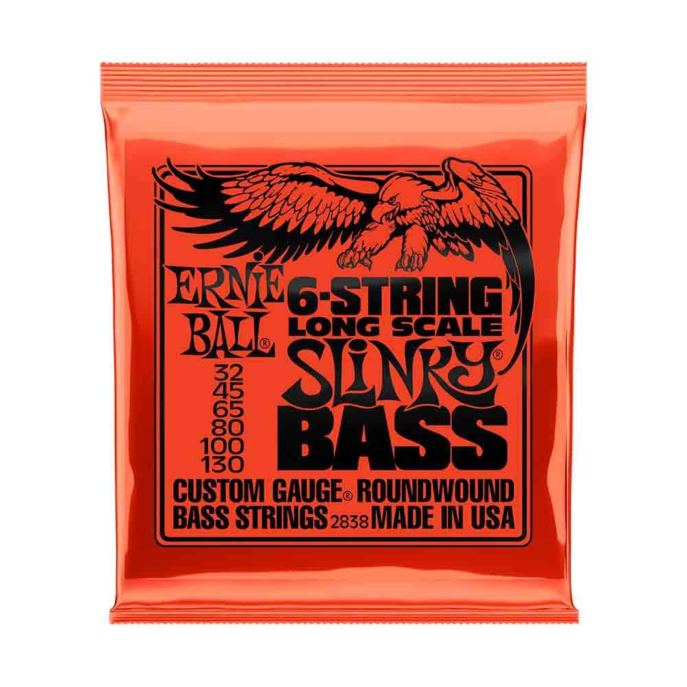 Ernie Ball Slinky Long Scale 2838 鎳纏繞 電貝斯六弦套弦 32-130