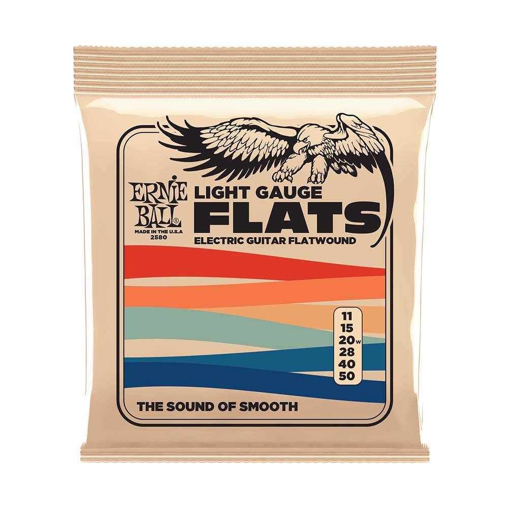 Ernie Ball Light Flatwound 2580 不鏽鋼平滑弦 電吉他套弦 11-50