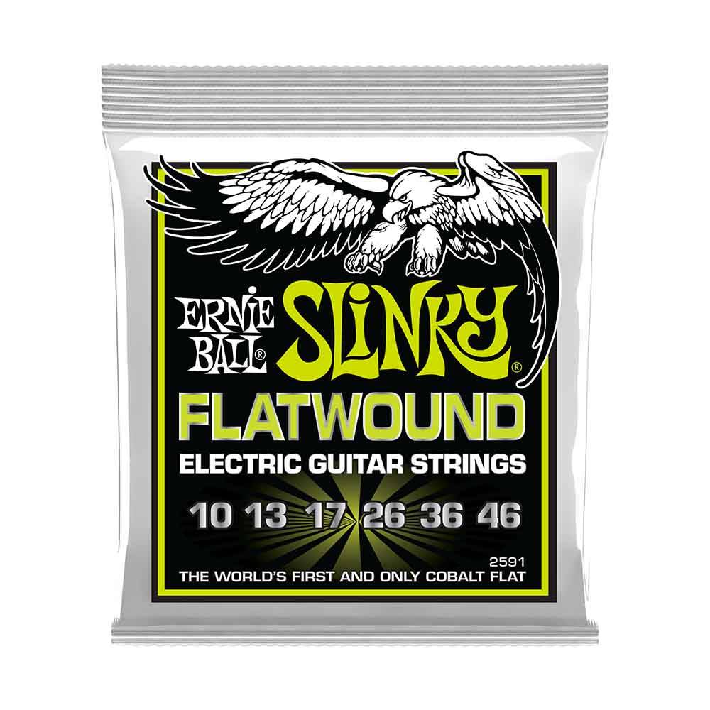 Ernie Ball Regular Slinky Flatwound 2591 鈷纏繞平滑弦 電吉他套弦 10-46