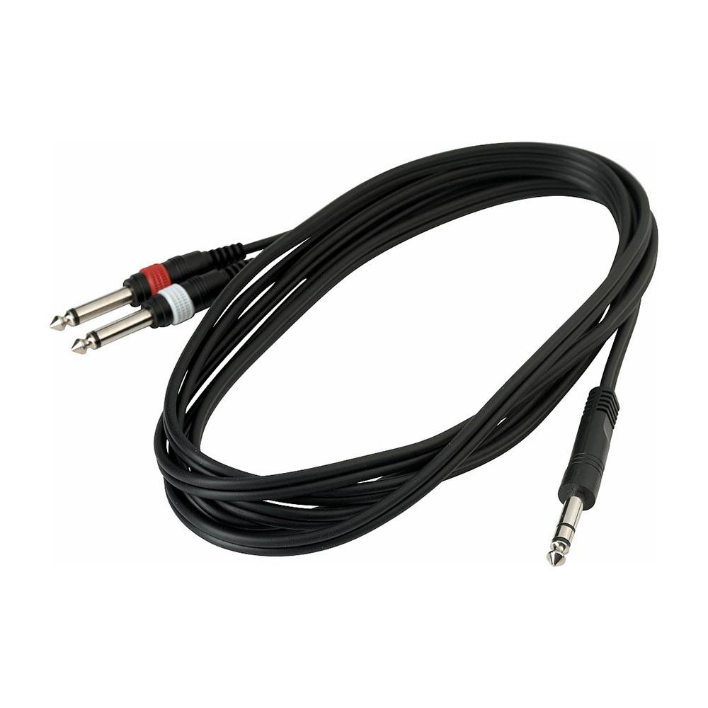 RockCable Patch Cable TSx2 to TRS Jack 3m 音訊連接線 RockCable Patch Cable TSx2 to TRS Jack 3m 音訊連接線