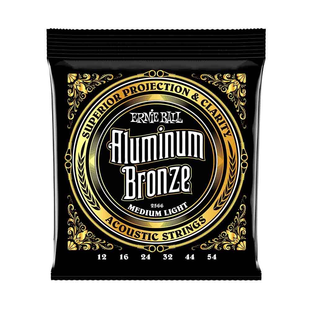 Ernie Ball Medium Light Aluminum 2566 清晰澈亮 民謠吉他套弦 12-54