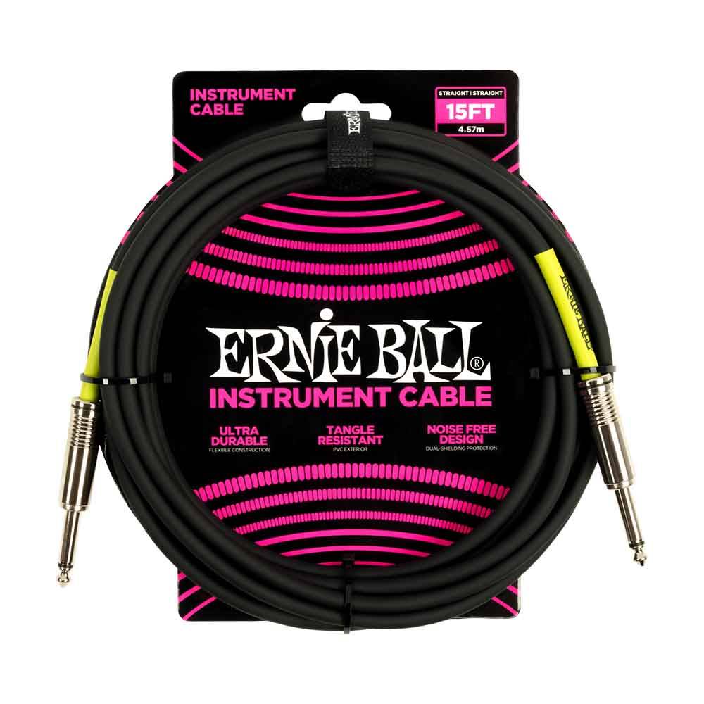 Ernie Ball Classic Instrument Cable Straight/Straight 15ft - Black 6399 樂器導線