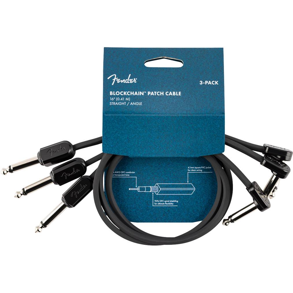 Fender Blockchain Patch Cables S/A 三入組效果器導線 (16