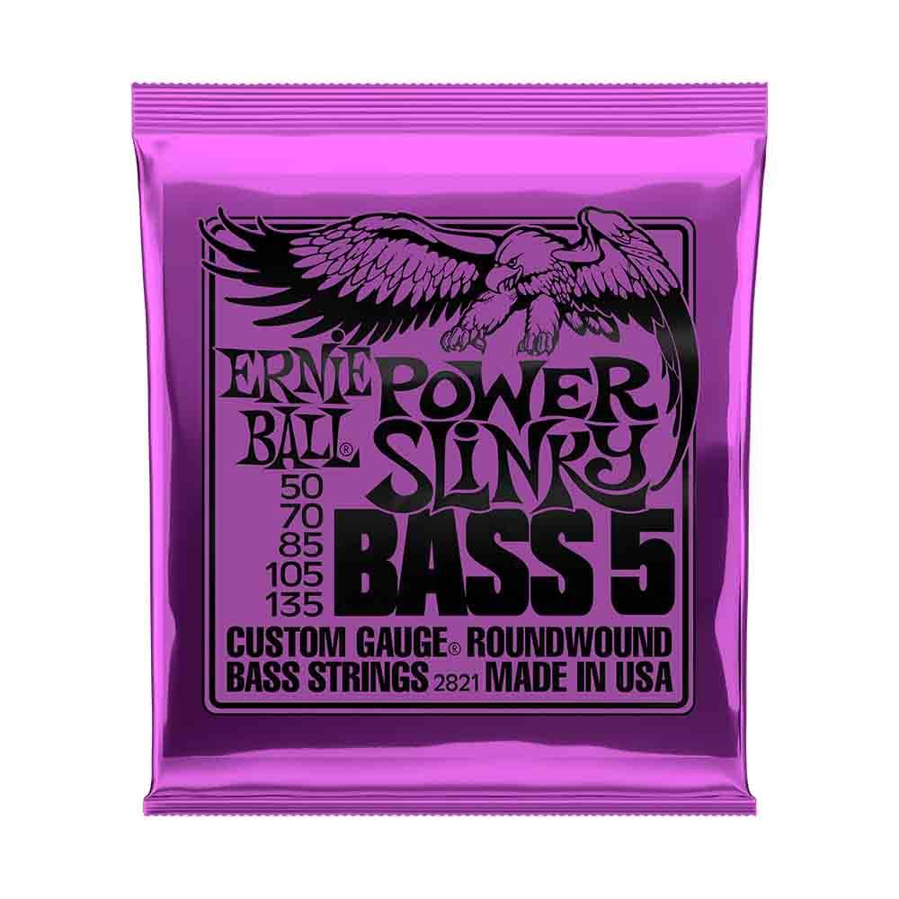 Ernie Ball Power Slinky 2821 鎳纏繞 電貝斯五弦套弦 50-135