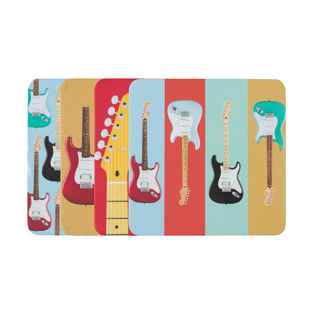 Fender Stratocaster Modern Design Coaster Set 皮革杯墊／4件裝