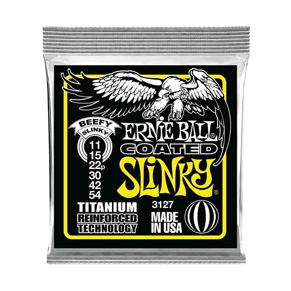 Ernie Ball Beefy Slinky Coated Titanium RPS 3127 超薄膜鈦強化 電吉他套弦 11-54