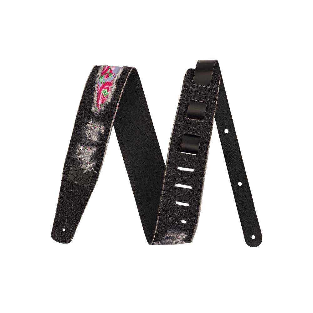 Fender x Wrangler Ripped Paisley Denim Straps Black 背帶