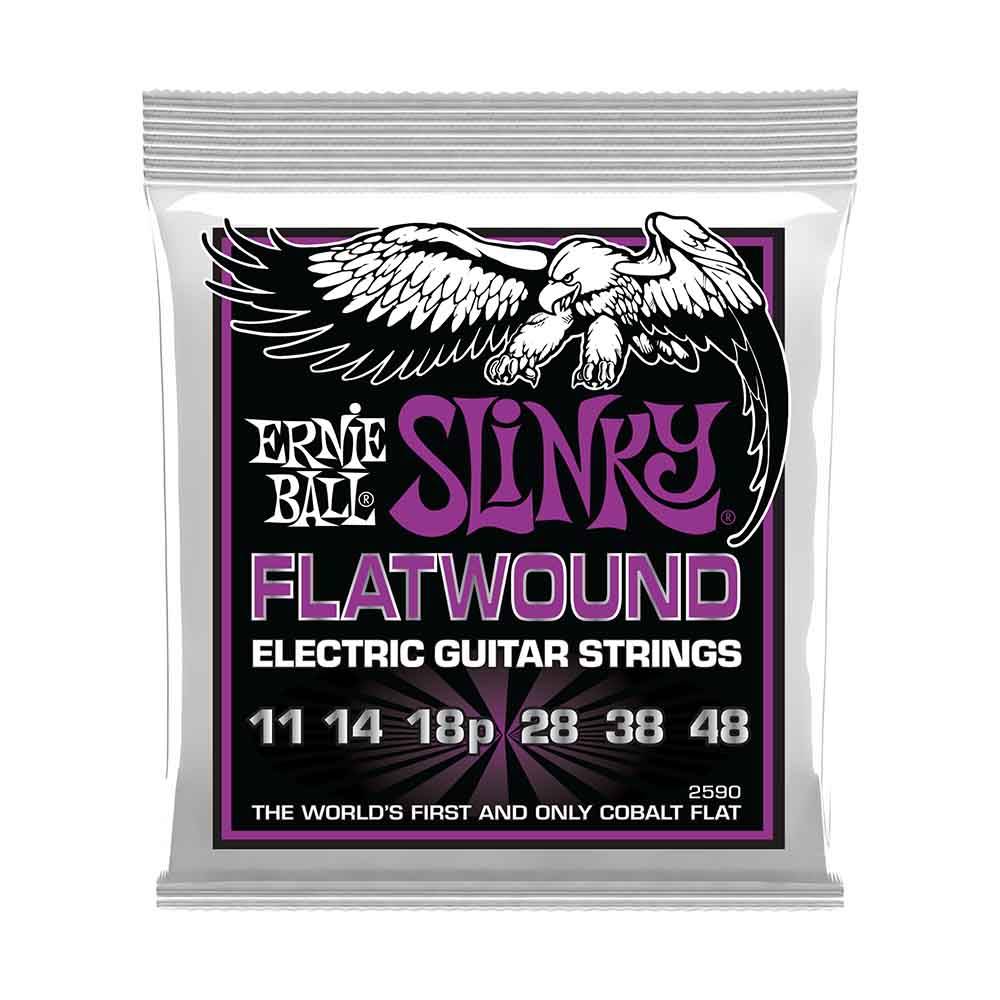 Ernie Ball Power Slinky Flatwound 2590 鈷纏繞平滑弦 電吉他套弦 11-48