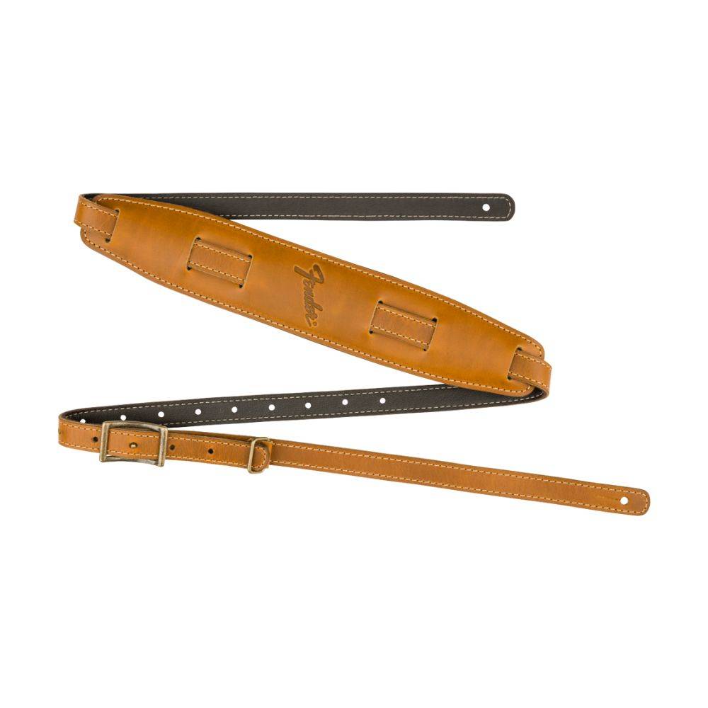 Fender Mustang Leather Saddle Straps Butterscotch 背帶