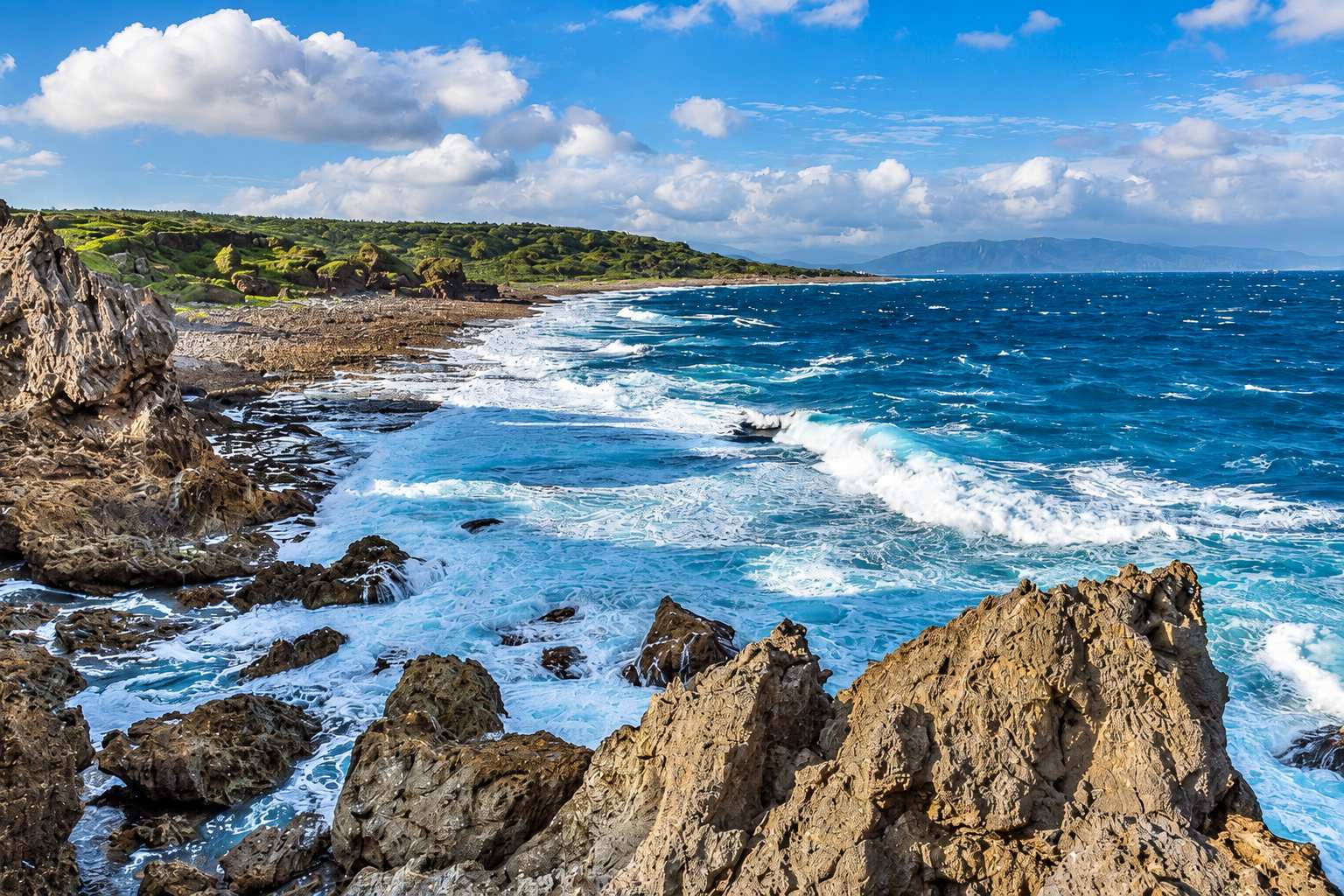 巴士海峽海岸礁石