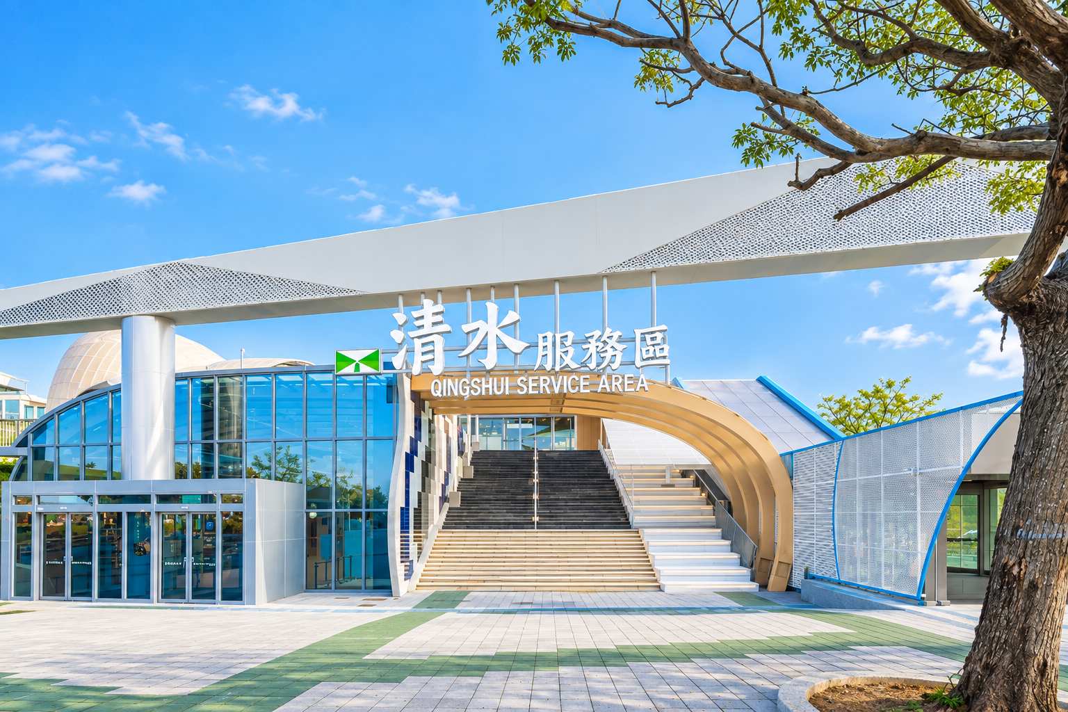 清水服務區遠眺台中港