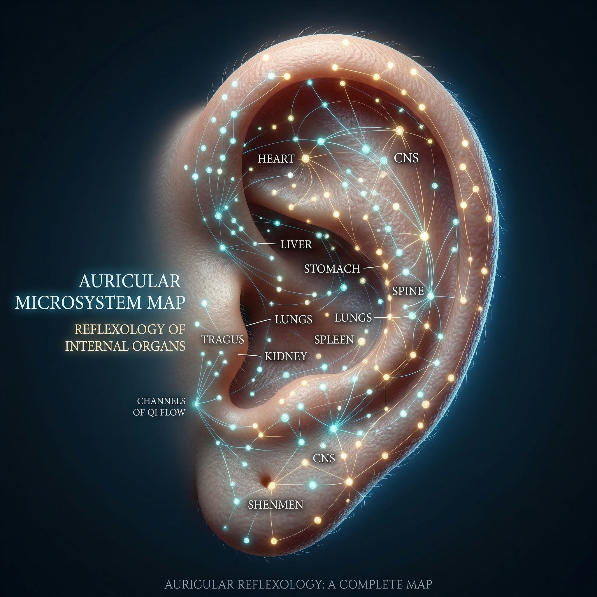 耳朵全息縮影與經絡對應