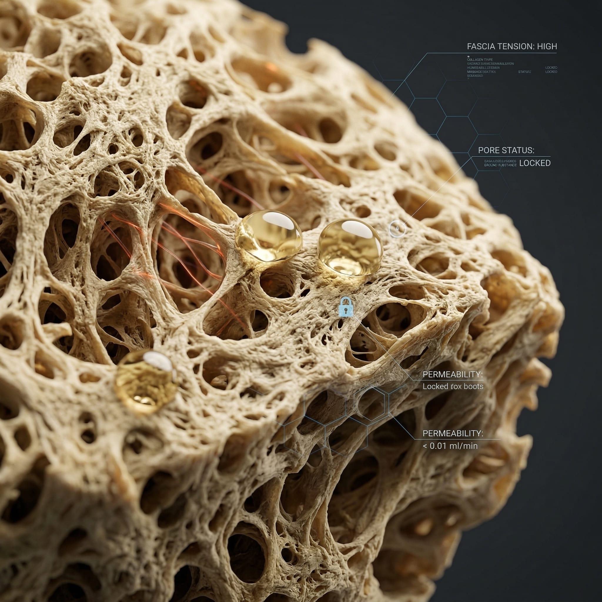 筋膜孔洞閉鎖阻擋精油吸收