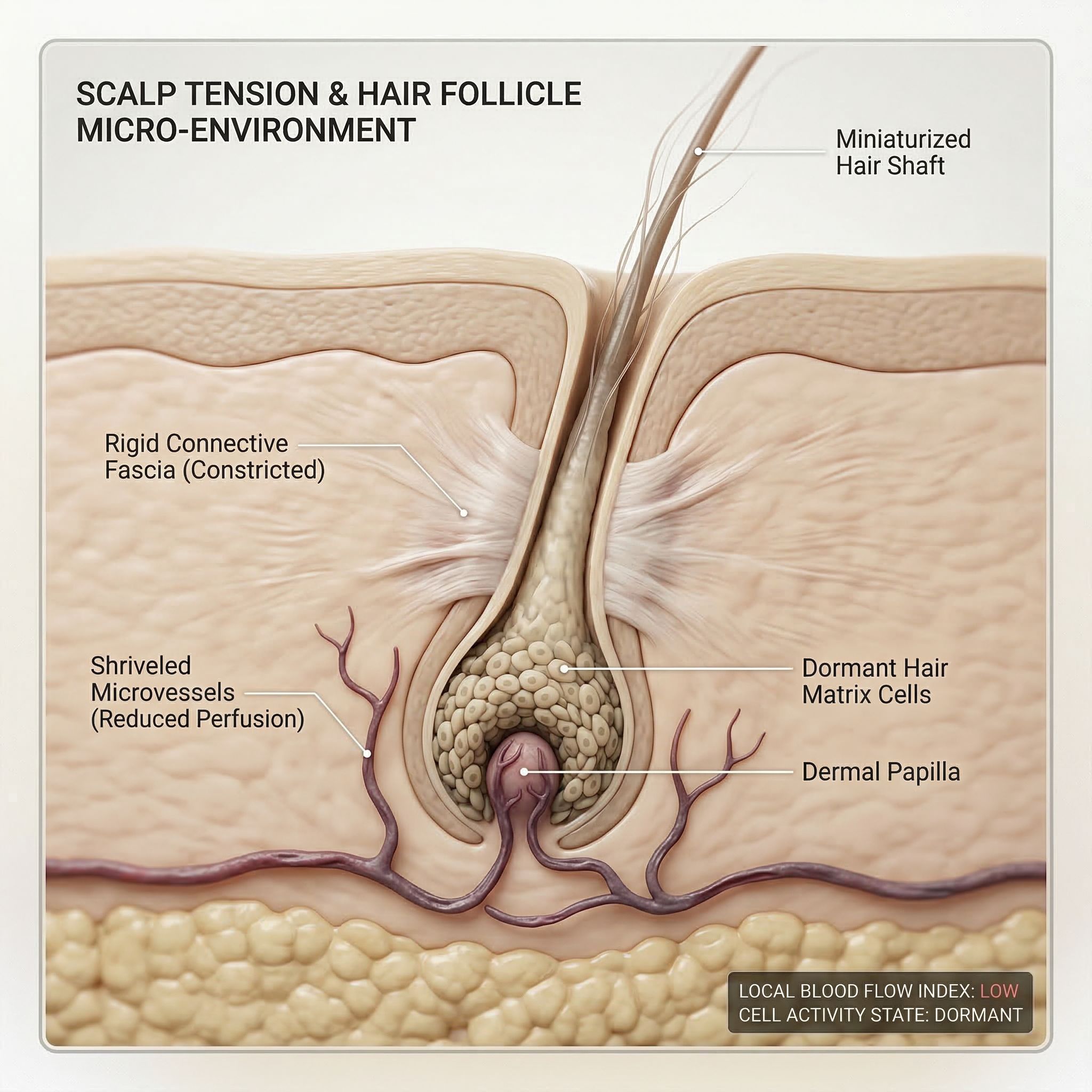 緊繃筋膜絞殺毛囊微循環
