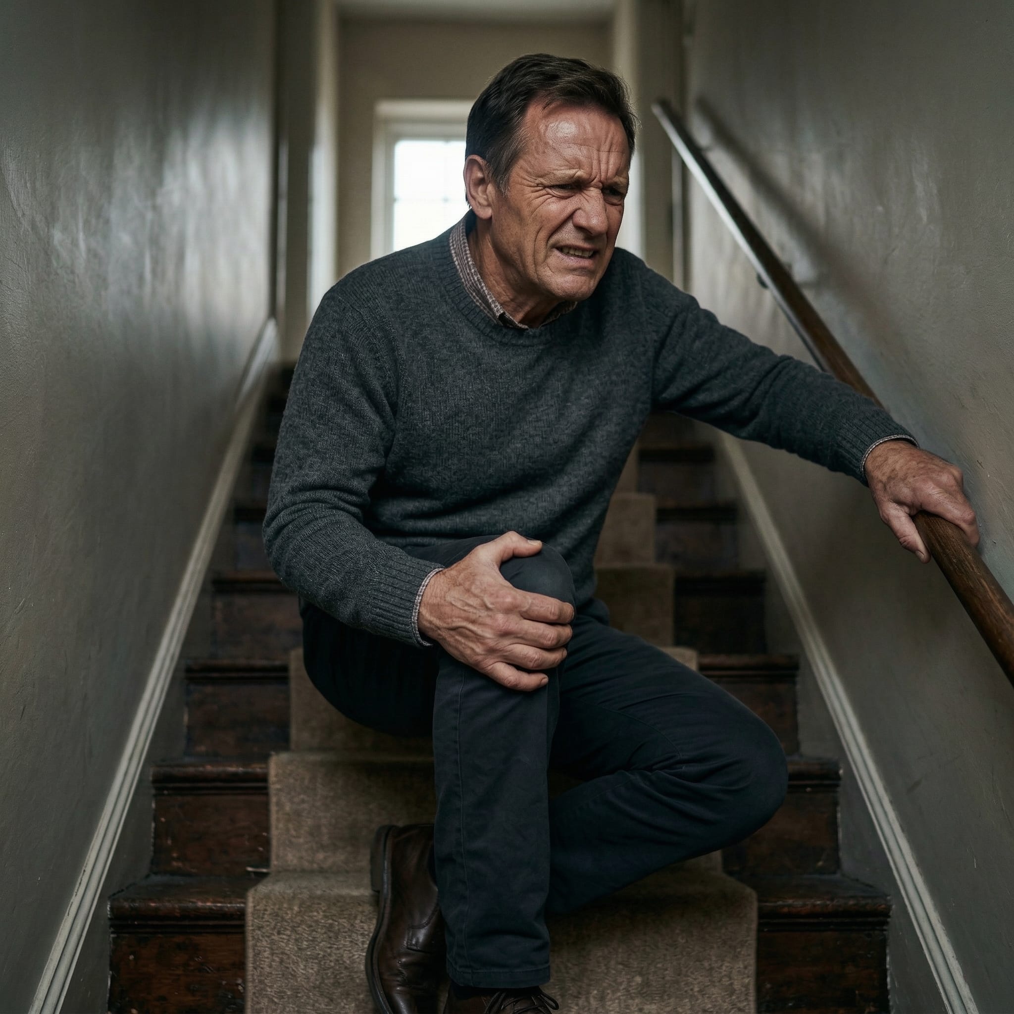 上下樓梯膝蓋無力痠痛的情境