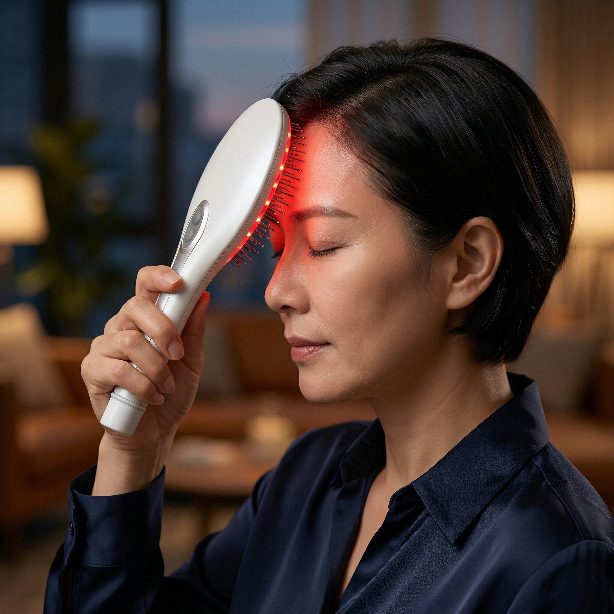 前額與百會穴按摩示範