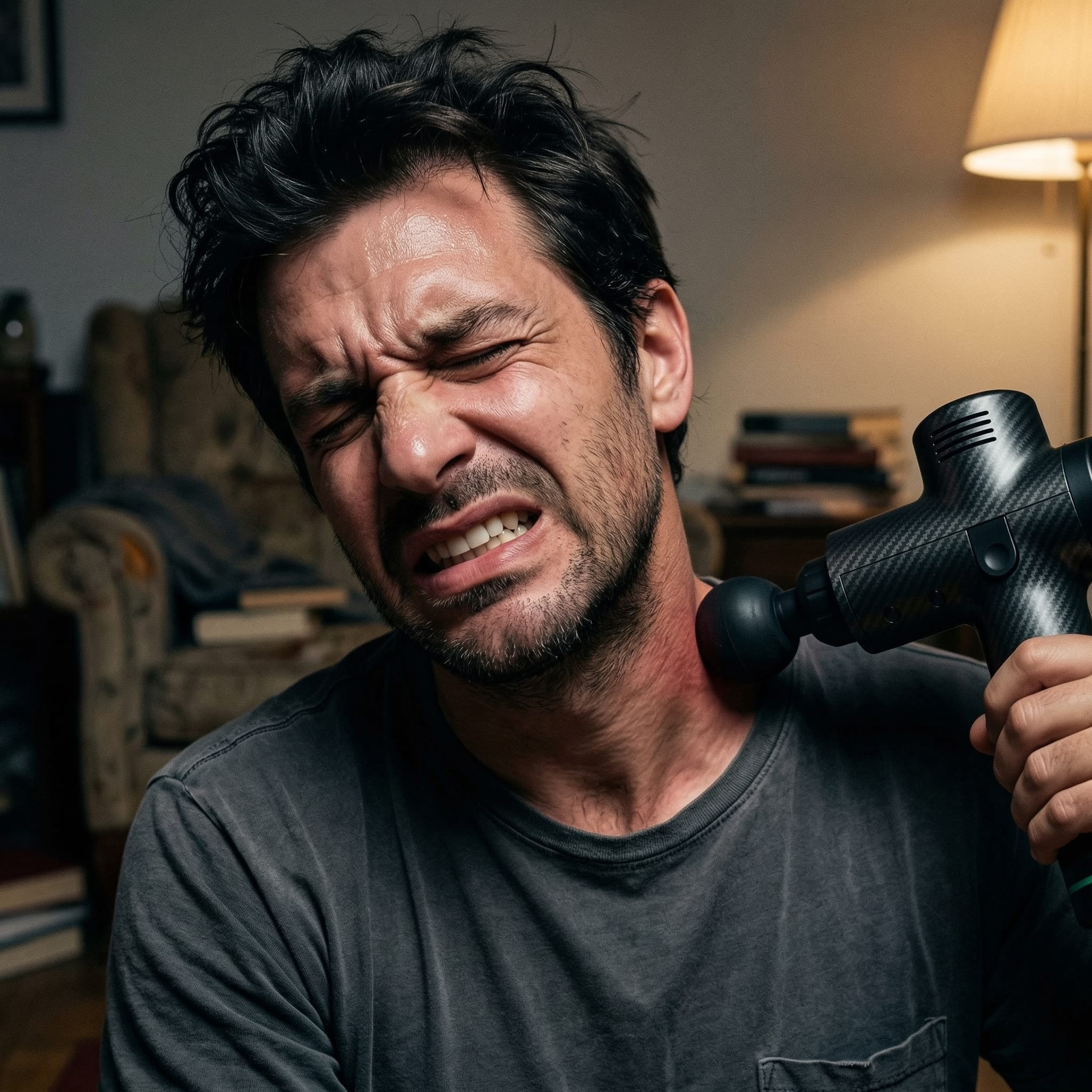 傳統筋膜槍的垂直撞擊容易在關節與骨縫邊緣引發疼痛