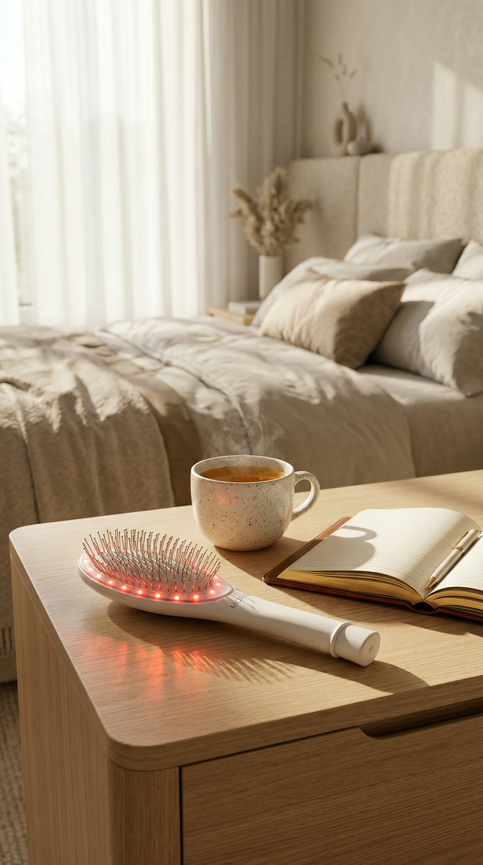 推薦搭配 Morida 磁波能量梳或旋擊按摩儀，加速玫瑰精油深層吸收