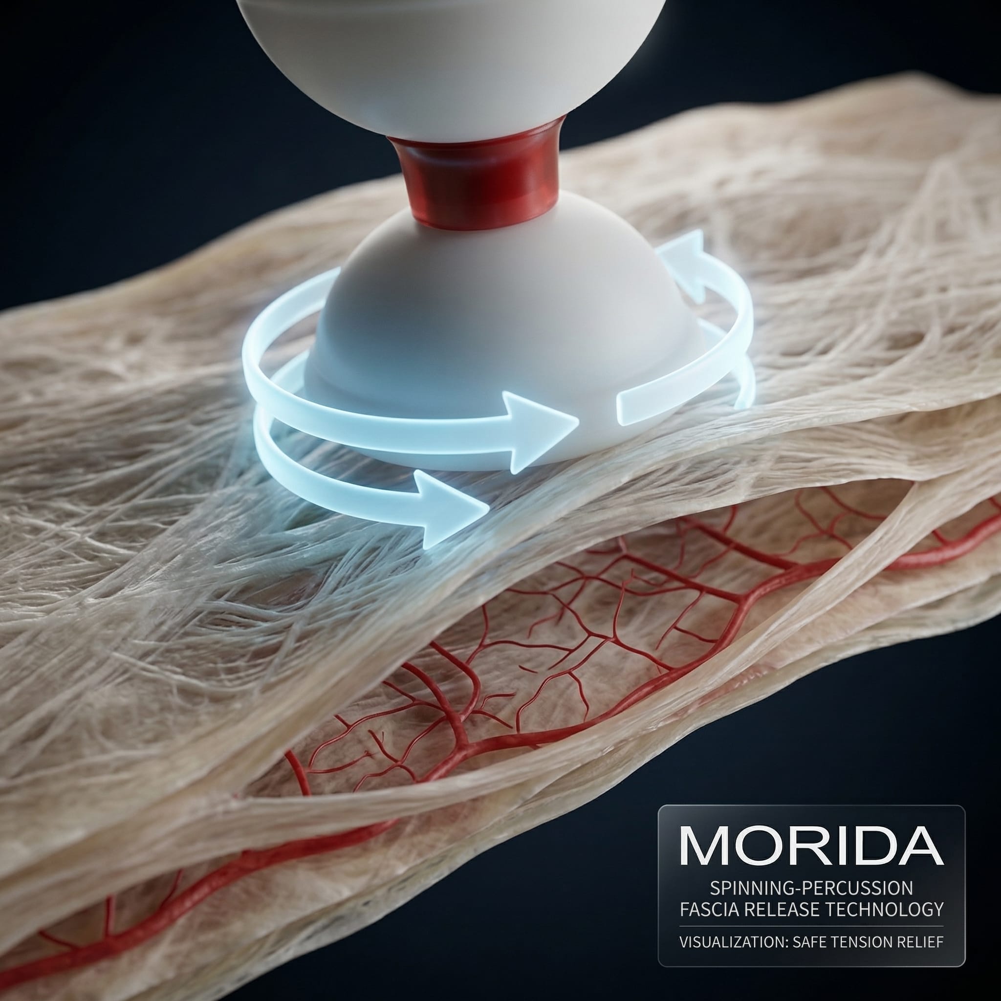 水平旋轉剪力能溫和且有效剝離沾黏的薄層筋膜