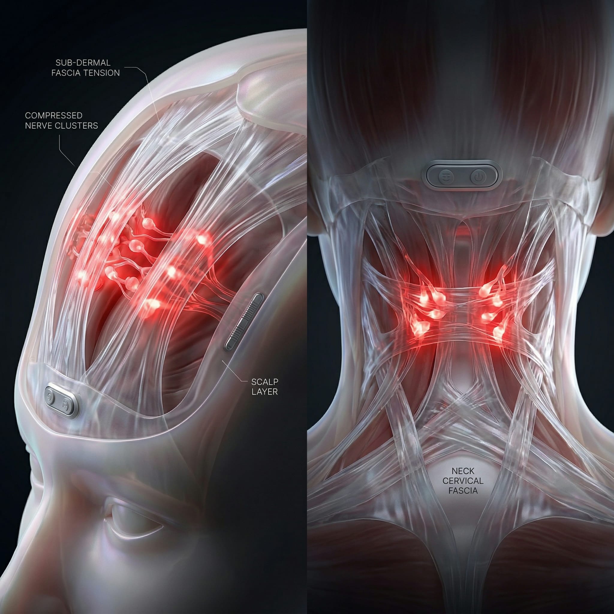 頭皮筋膜緊繃壓迫神經叢導致交感神經亢奮