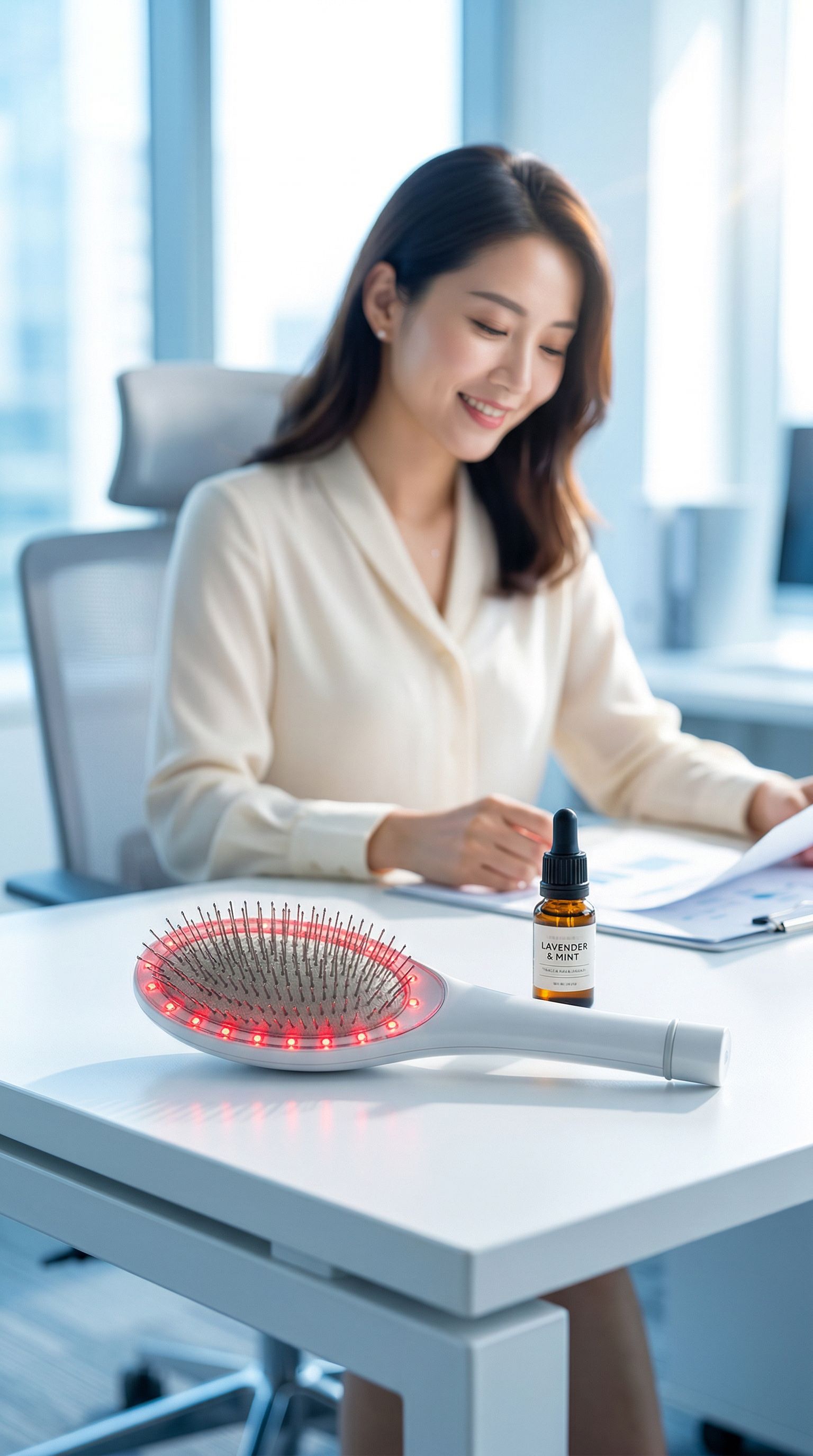 推薦搭配 Morida 磁波能量梳，梳開頭部經絡，瞬間提神醒腦