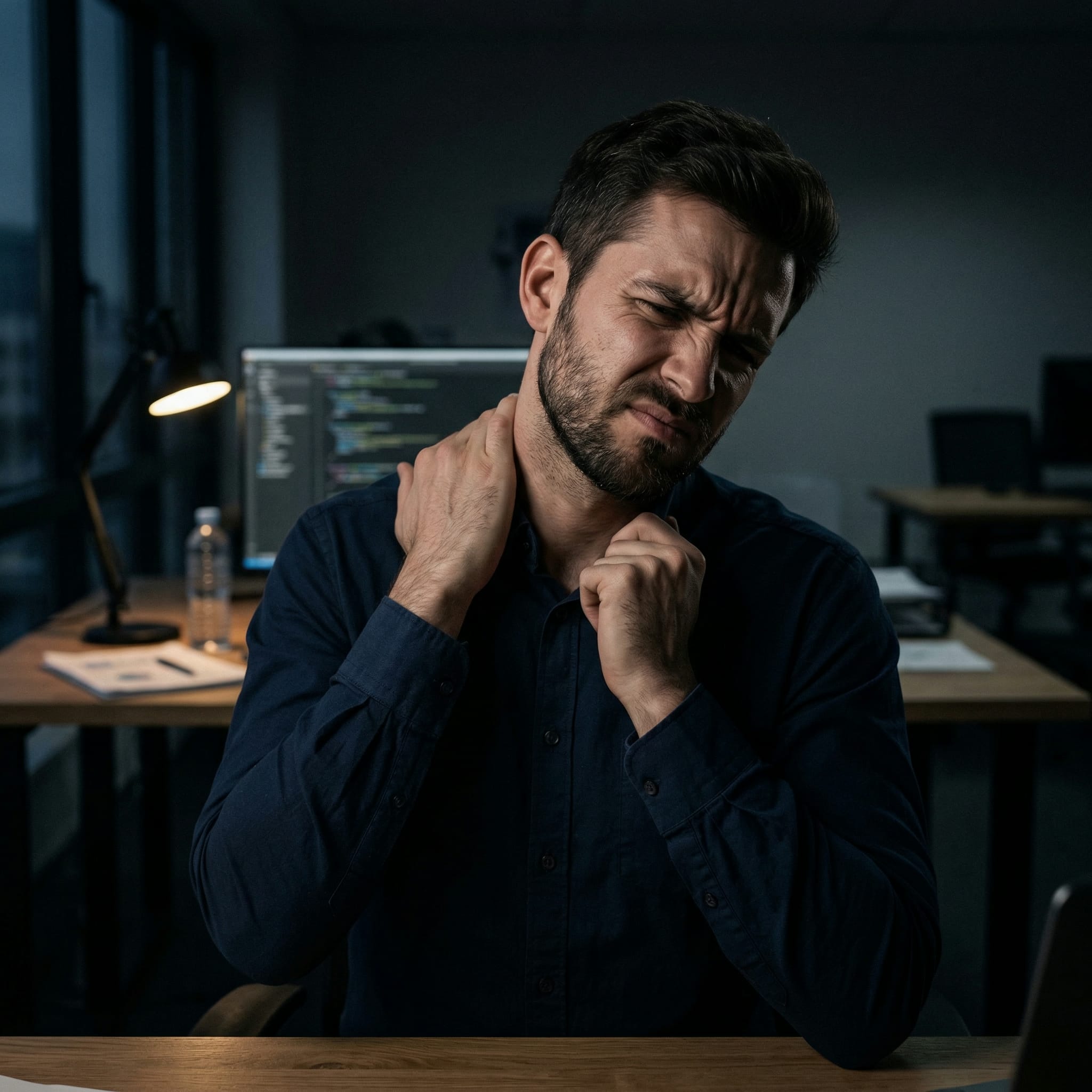 頭皮緊繃與科技頸的痛點情境