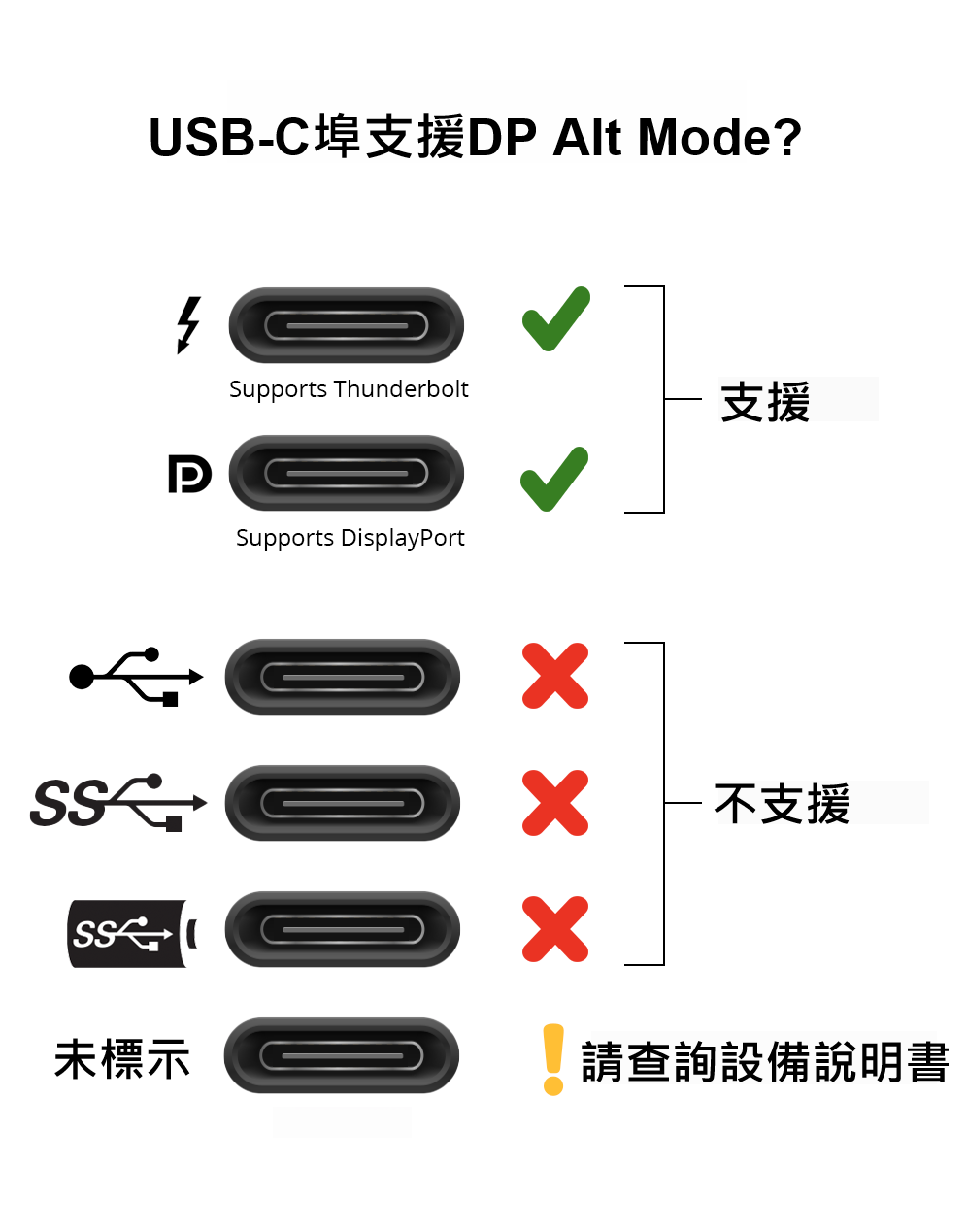 USB-C DP Alt Mode 說明圖
