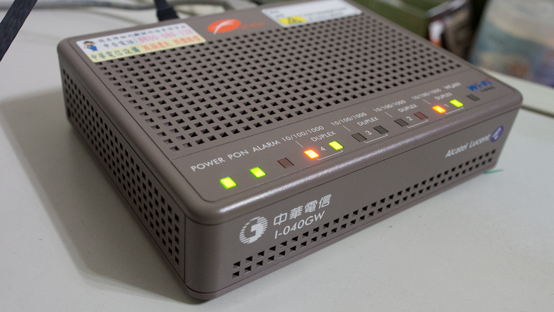 光纖數據機連接範例