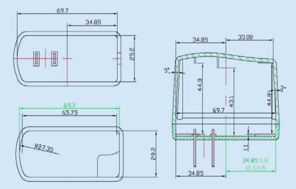 HAS024 dimensions drawing
