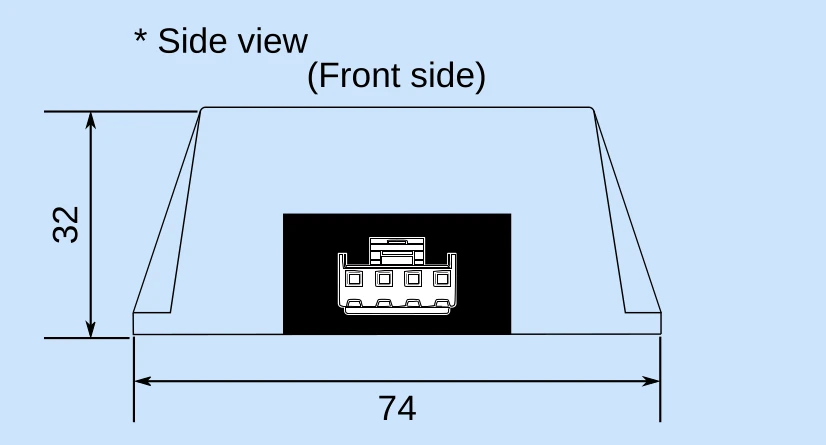 HDD180XX series side view (front side)