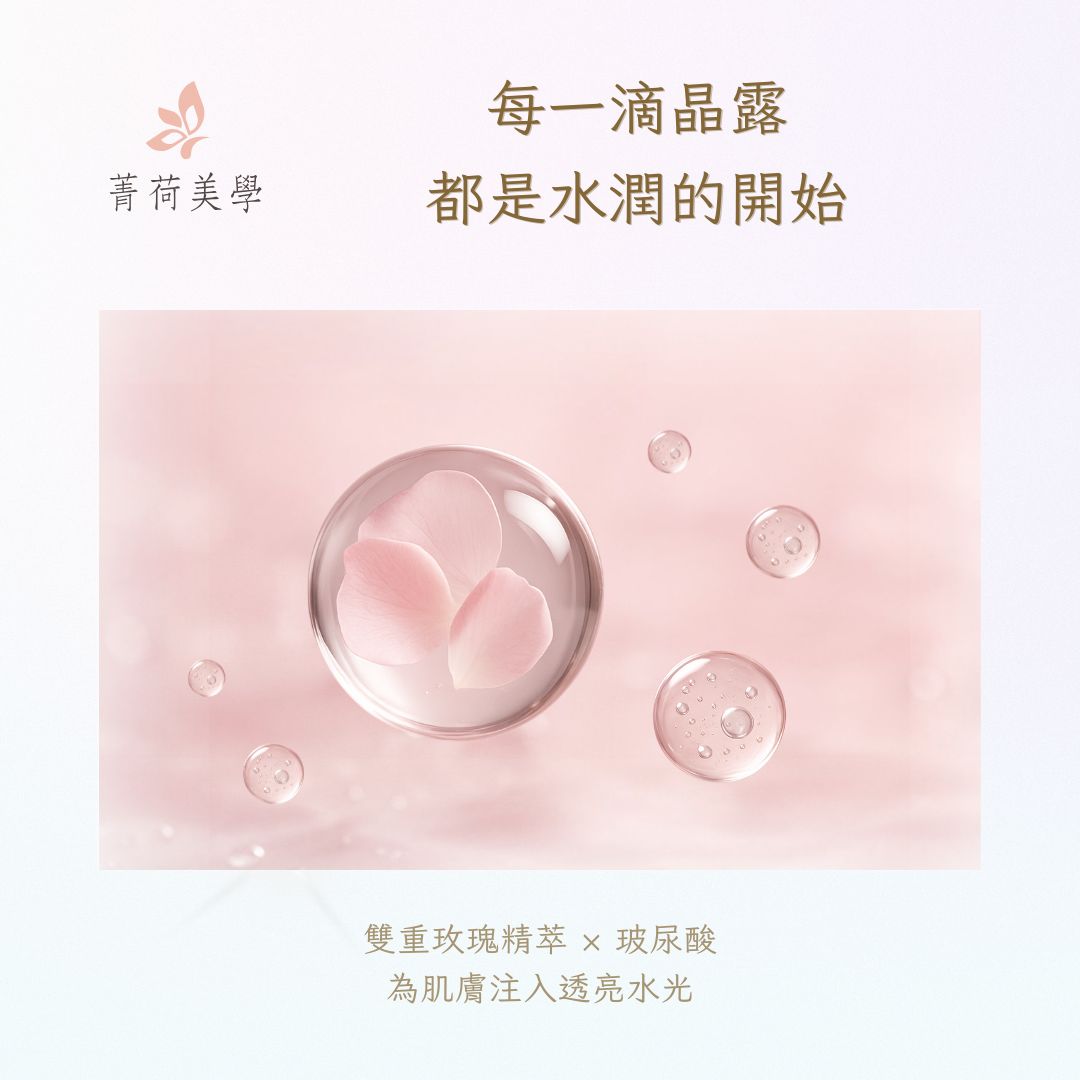 GH菁潤調理晶露 與玫瑰花水 大馬士革玫瑰萃取示意圖