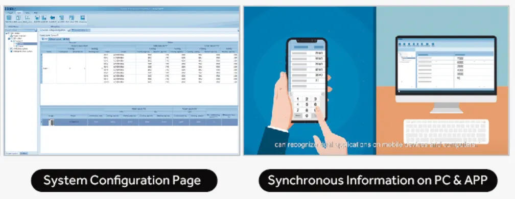 HACS System Configuration Page / Synchronous Information on PC & APP